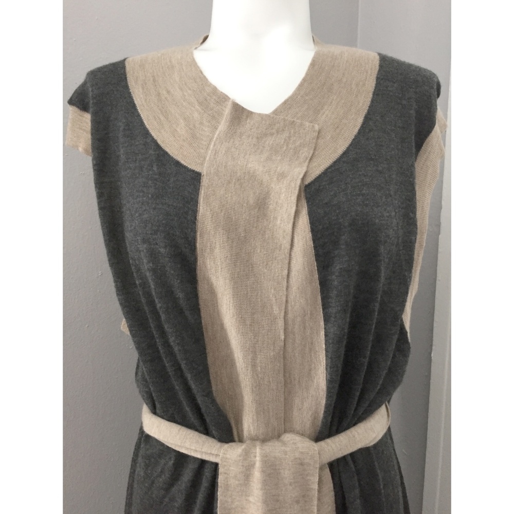 Authentic Thomas Wylde Grey Khaki Cashmere Robe - Picture 2 of 8